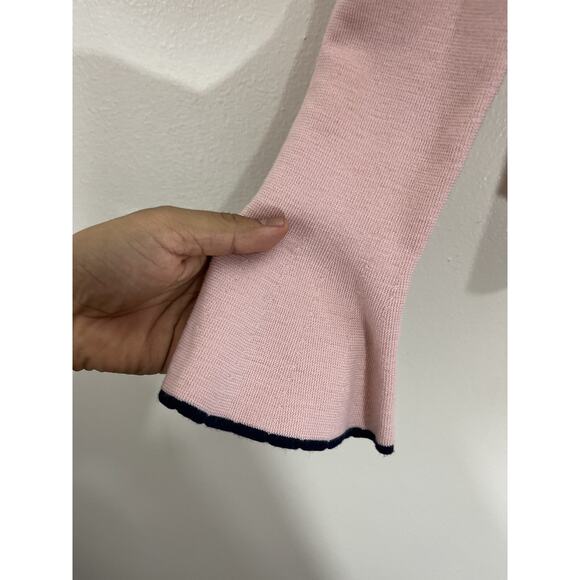 Tory Burch Kimberly Sweater S Merino Wool Coquette Preppy Minimalist Old Money - Picture 5 of 14